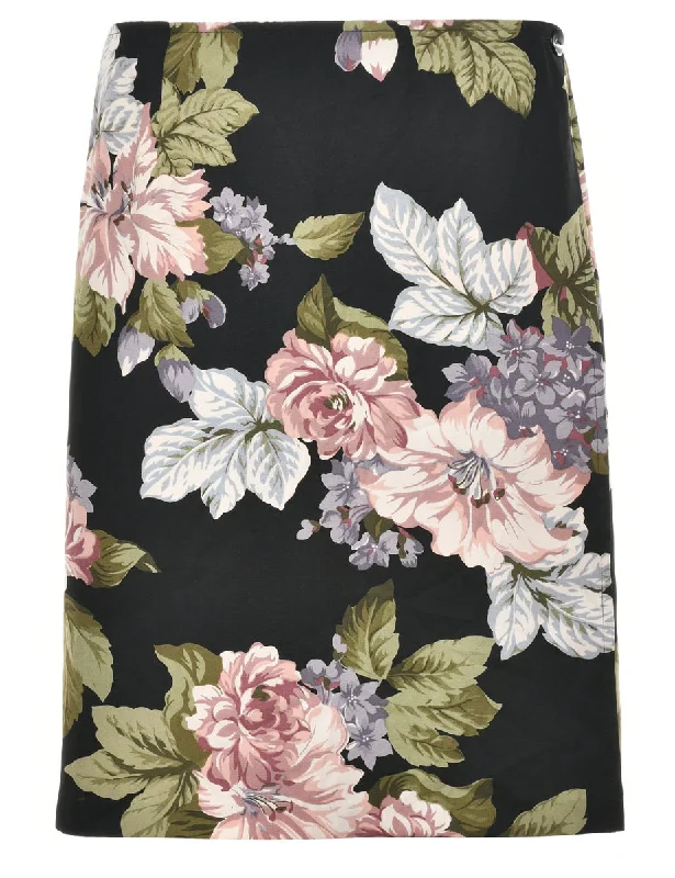 Floral Pattern Skirt - S