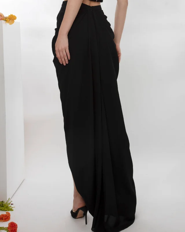 Draped Mousseline Skirt