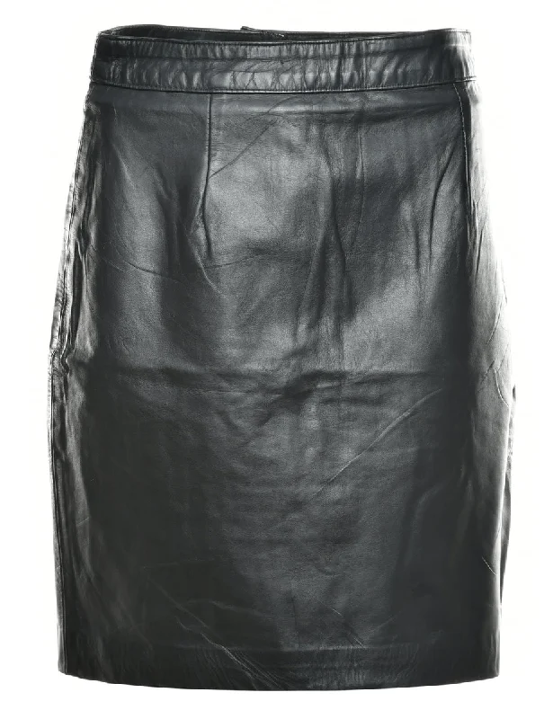 Leather Pencil Skirt - S