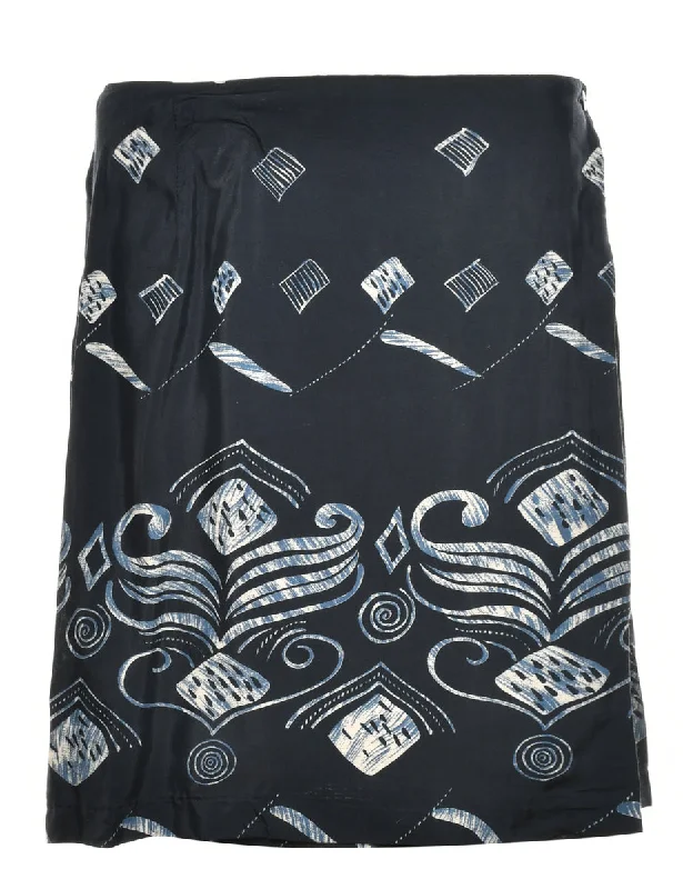 Printed Midi Skirt - M