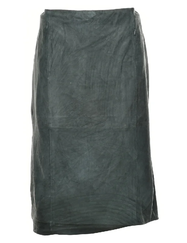 Suede Maxi Skirt - M