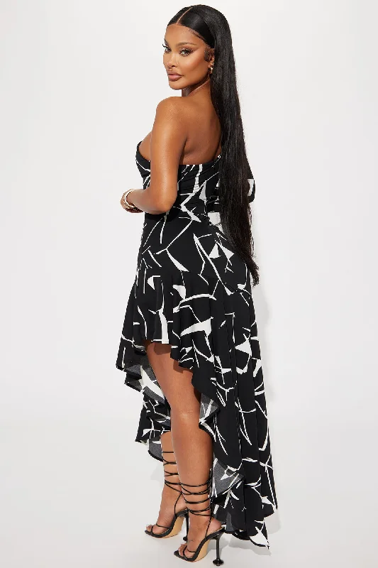 Briella One Shoulder Maxi Dress - Black