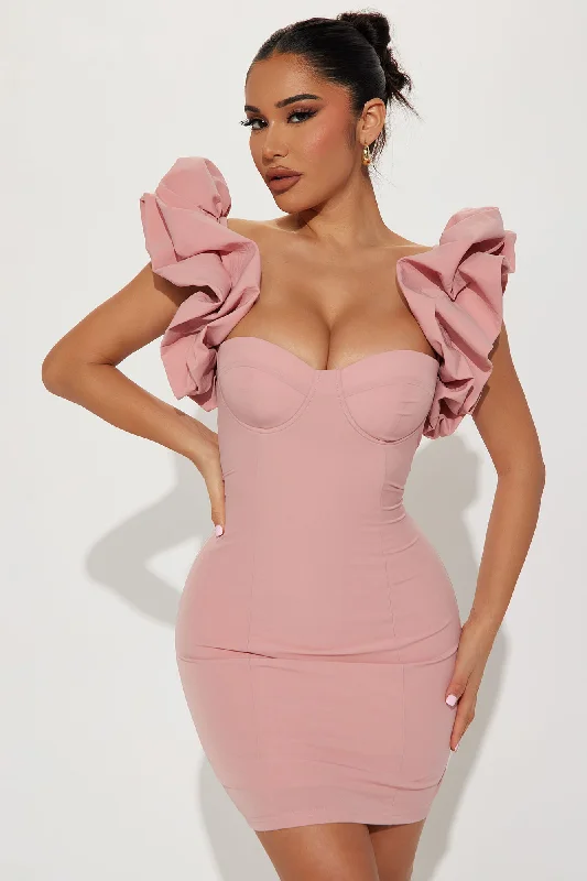 Forever Princess Ruffle Mini Dress - Pink