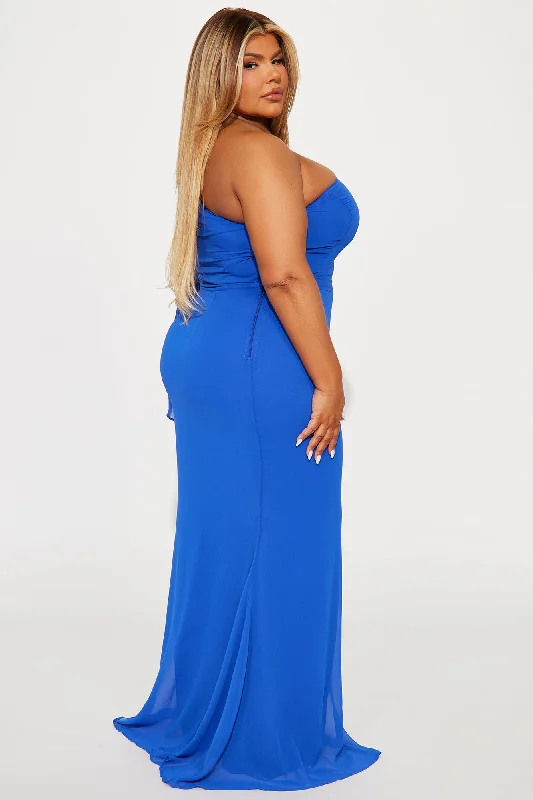 Heaven One Shoulder Maxi Dress - Royal