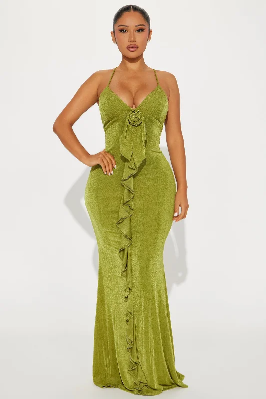 Mariella Rose Maxi Dress - Chartreuse