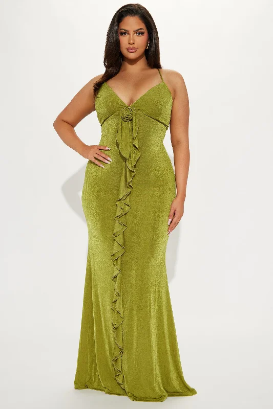 Mariella Rose Maxi Dress - Chartreuse