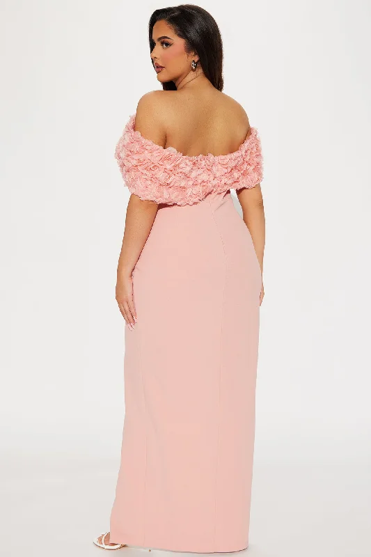 Rose Bouquet Maxi Dress - Blush