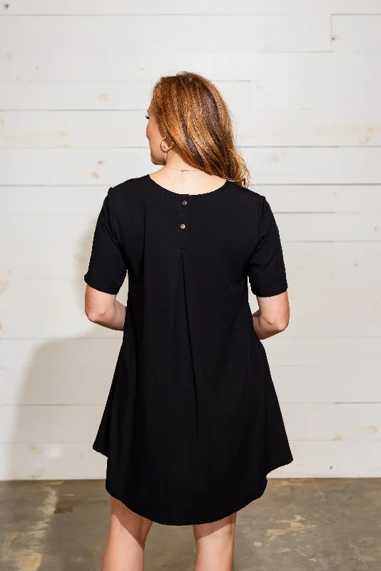 Short Black Swing Dress