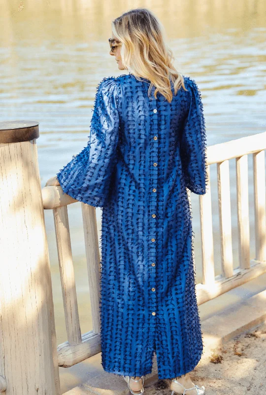 Le V Kaftan  - Navy Bows