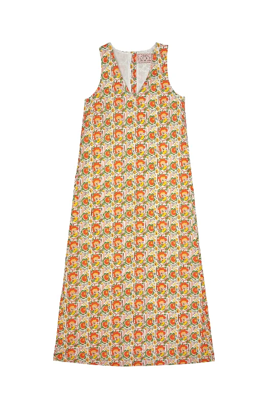 Le V Gown - Tangerine Floral