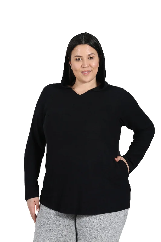 Plus Size Cozy Hooded Tee